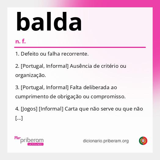 Significado de balda